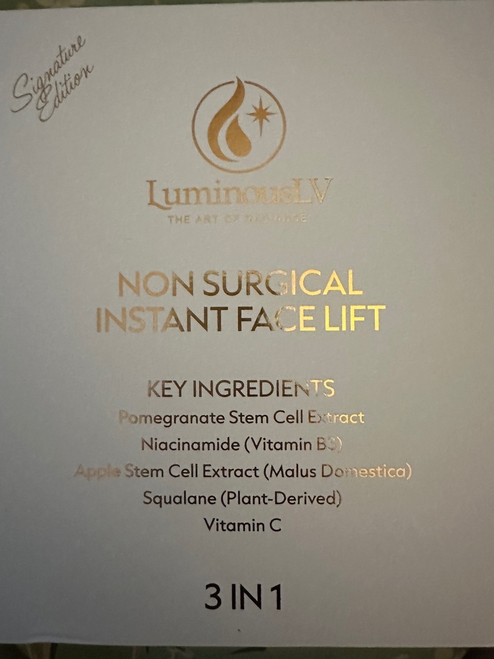 LuminousLV Non Surgical Instant Face Lift  instead of botox